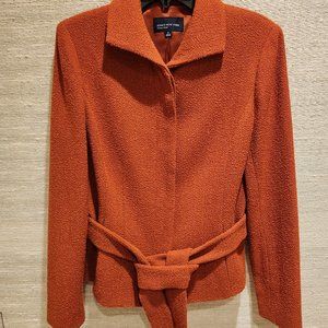 Burnt orange Belted jacket